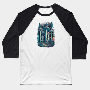 Forest of Mushroom Baseball T-Shirt